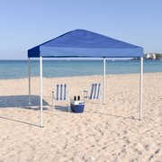 Flash Furniture 10'x10' Blue Pop Up Event Straight Leg Canopy Tent JJ-GZ1010-BL-GG